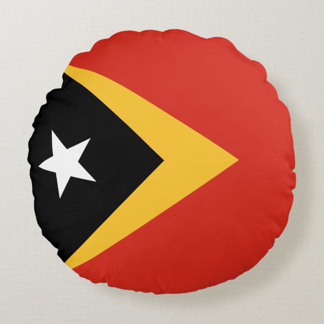 East Timor Flag Round Pillow (Front)
