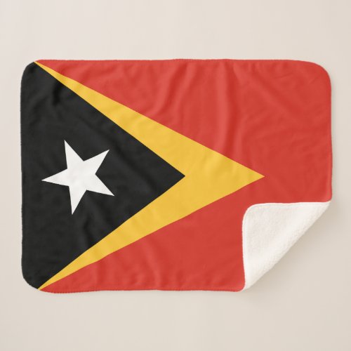 East Timor Flag Sherpa Blanket