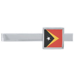 East Timor Flag Silver Finish Tie Bar