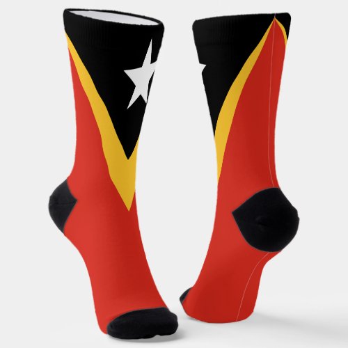 East Timor Flag Socks