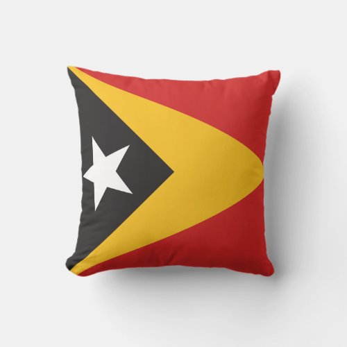 East Timor Flag Throw Pillow