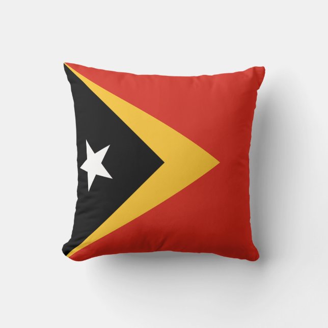 East Timor Flag Throw Pillow (Front)