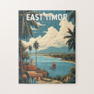 East Timor Illustration Travel Art Vintage Jigsaw Puzzle