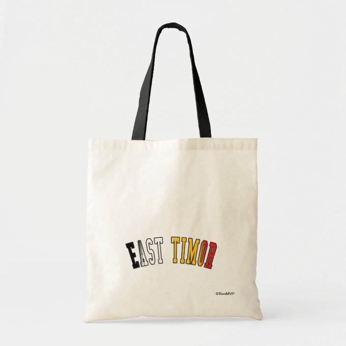 East Timor in National Flag Colors Canvas Bag