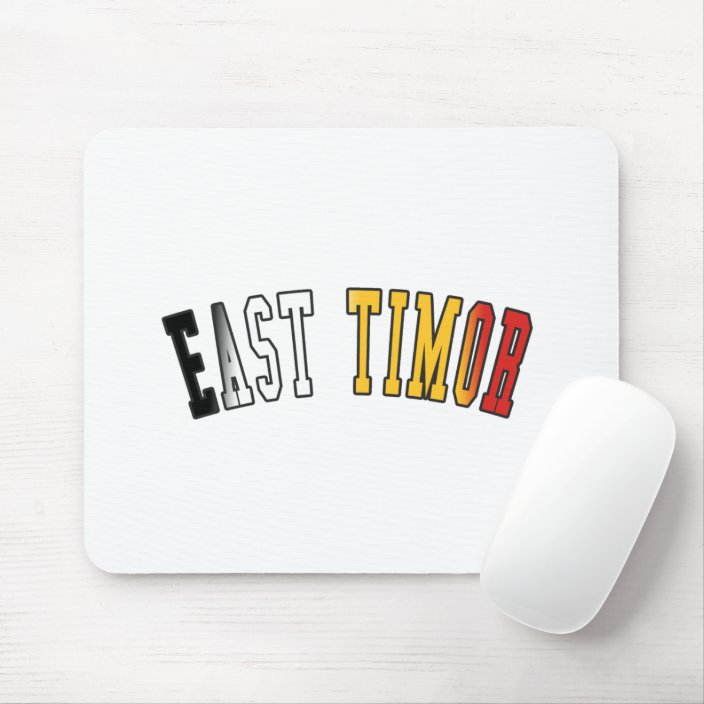 East Timor in National Flag Colors Mouse Pad