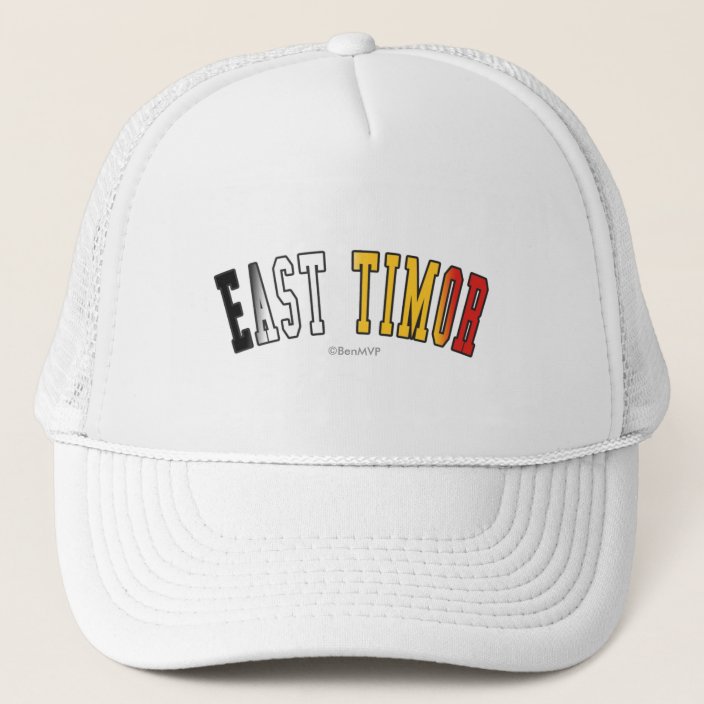 East Timor in National Flag Colors Trucker Hat