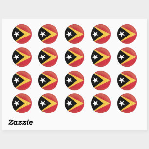 East Timor  Round Icon Flag Classic Round Sticker