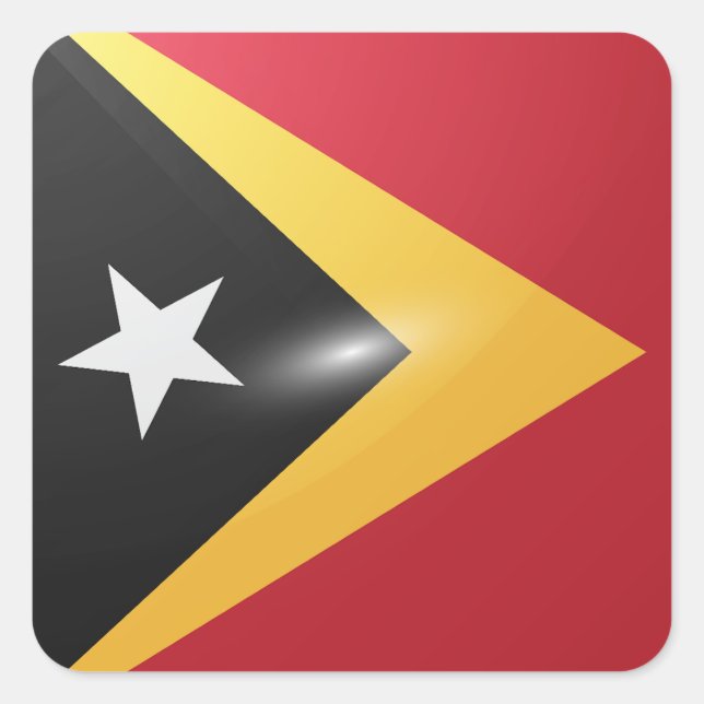 East Timor square glossy flag Sticker (Front)