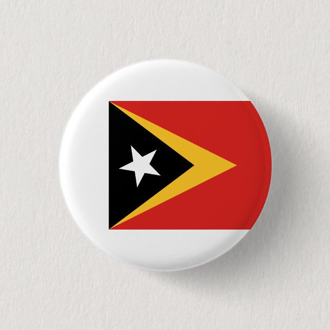 East Timorese Flag, Flag of East Timor Button (Front)