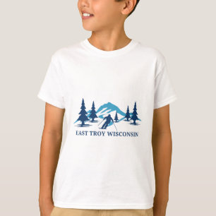 East Troy Wisconsin Ski Resort Skiing Skier  T-Shirt