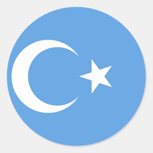 East Turkestan Uyghur Flag Classic Round Sticker