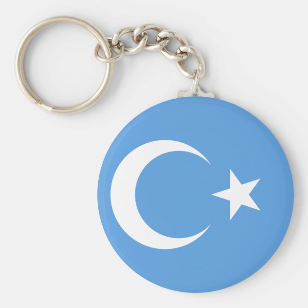 Three In One Bundle East Turkistan Flag/Emblem Theme Key Chain and Costume Badge 
