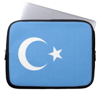 East Turkestan Uyghur Flag Laptop Sleeve by abbeyz71 at Zazzle