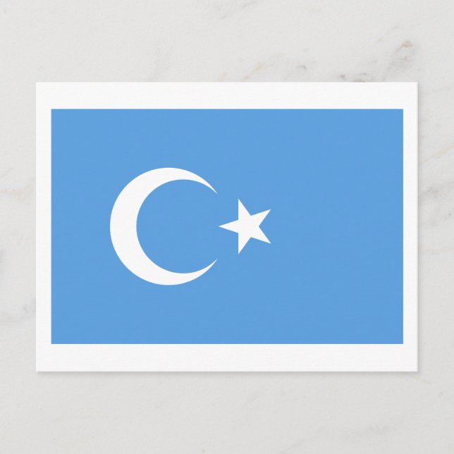 East Turkestan Uyghur Flag Postcard (Front)