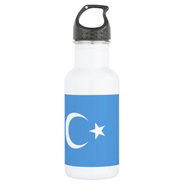 East Turkestan Uyghur Flag Stainless Steel Water Bottle (Front)