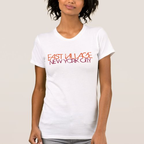 EAST VILLAGE NEW YORK CITY WOMENS FINE JERSEY T_Shirt