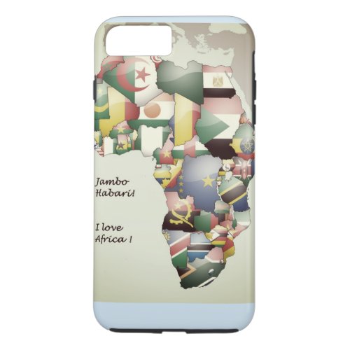 East West North South Central I Love Africa iPhone 8 Plus7 Plus Case