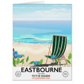 Eastbourne Beach East Sussex travel poster (Front)