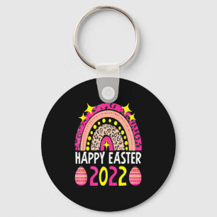 Easter 2022 rainbow cute happy easter 2022 women keychain