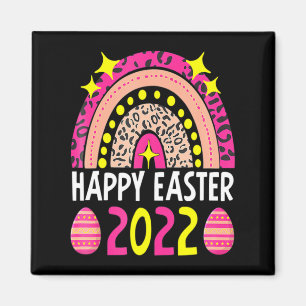 Easter 2022 rainbow cute happy easter 2022 women magnet