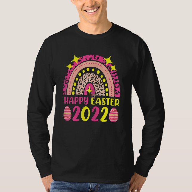 Easter 2022 Rainbow T- Cute Happy Easter 2022 Wome T-Shirt (Front)