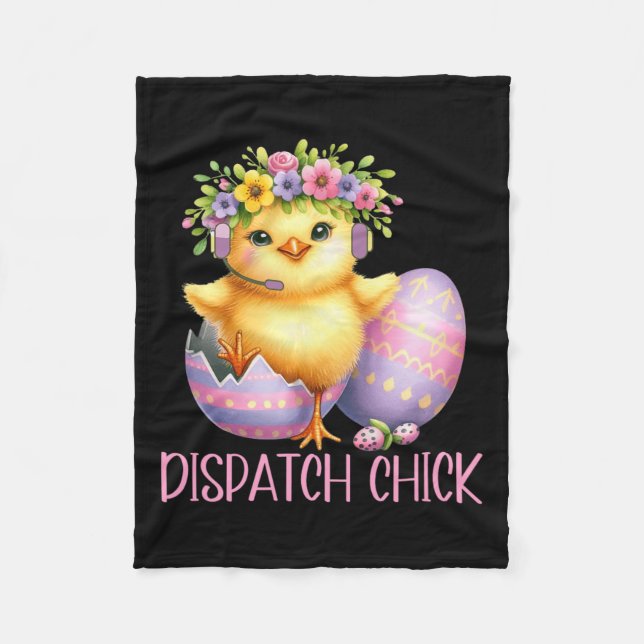 Easter 911 Dispatcher Gift Police Dispatch Thin Go Fleece Blanket (Front)