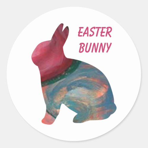 Easter Abstract Art Bunny Stickers by Janz