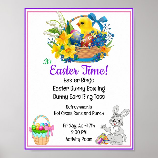 Easter Activity Director Party for Seniors Poster (Front)
