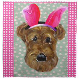 EASTER AIREDALE CLOTH NAPKIN