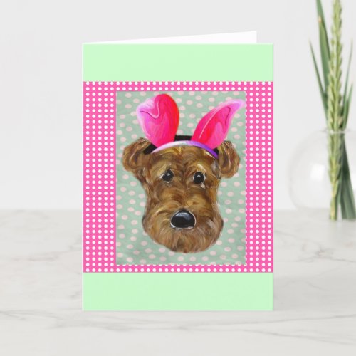 EASTER AIREDALE HOLIDAY CARD