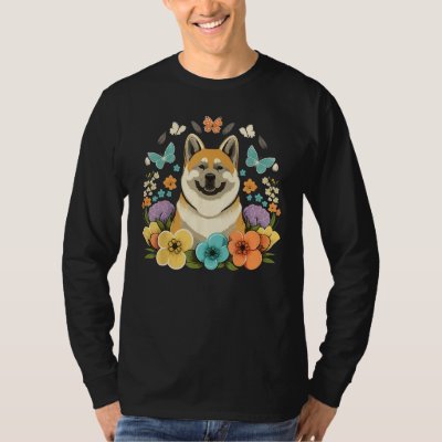 Easter Akita Inu Bunny Eggs Dog on Easter Akita In T-Shirt
