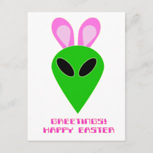 Easter Alien Postcard