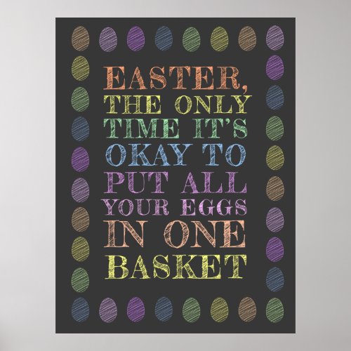 Easter _ All your eggs in one basket Poster