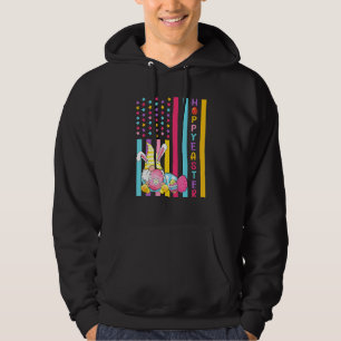 Easter American Flag Apparel Outfit Easter Eggs Gi Hoodie