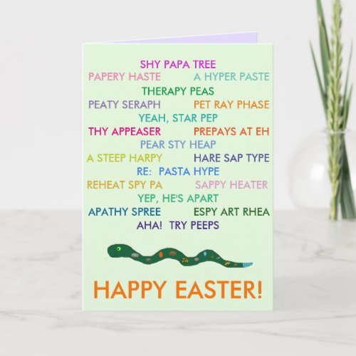 Easter Anagrams card