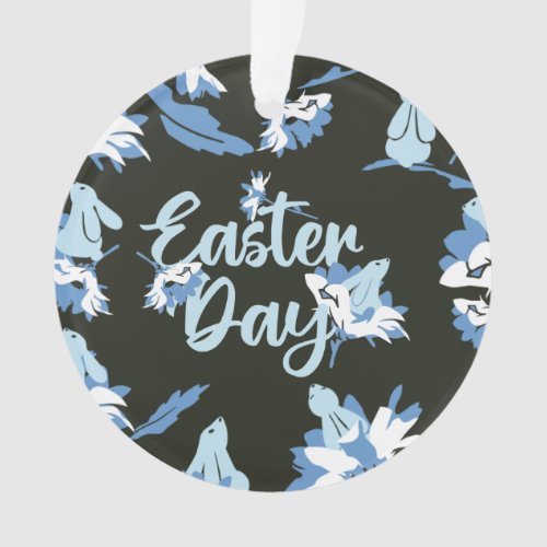 Easter and Floral Rabbit Ornament