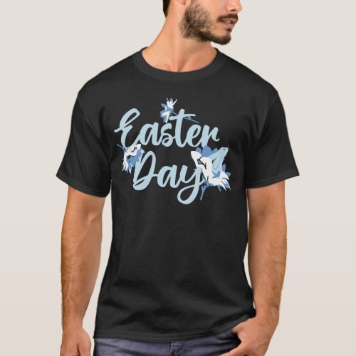 Easter and Floral Rabbit T_Shirt
