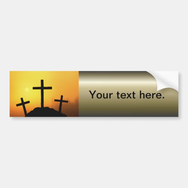 Easter and Palm Sunday Crosses and Scenes Bumper Sticker (Front)