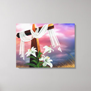 Easter and Palm Sunday Crosses and Scenes Canvas Print