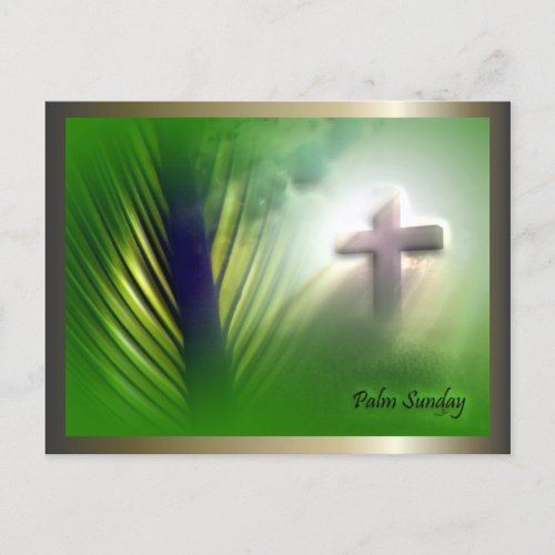 Easter and Palm Sunday Crosses and Scenes Holiday Postcard