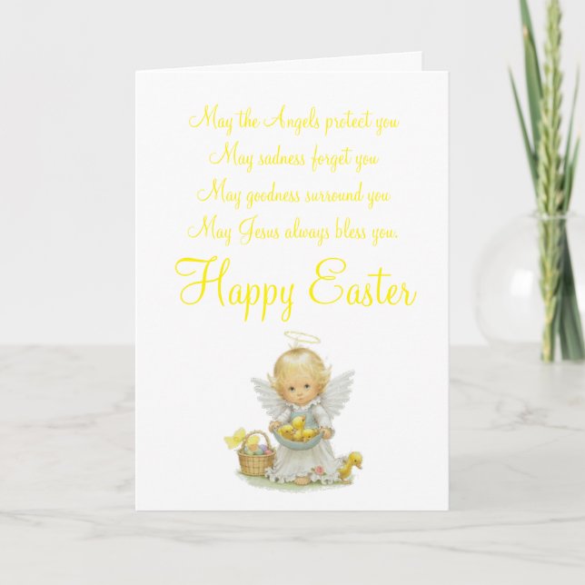 Easter Angel Greeting Card (Front)
