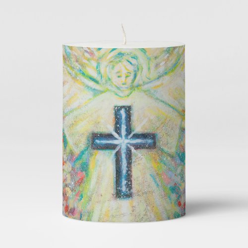 Easter Angel He is Risen Candle