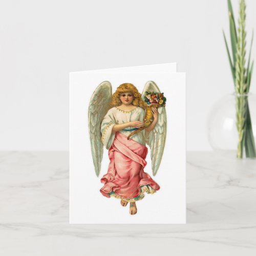 Easter Angel With Beautiful Wings Holiday Card