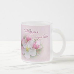 Easter - Apple Blossom Time Frosted Glass Coffee Mug