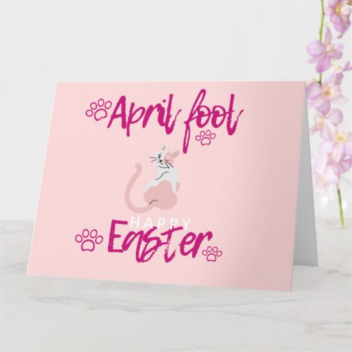 Easter April Fools Day Gift Cat Egg Easter Funny  Card