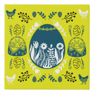 Easter April Holiday Faux Canvas Print