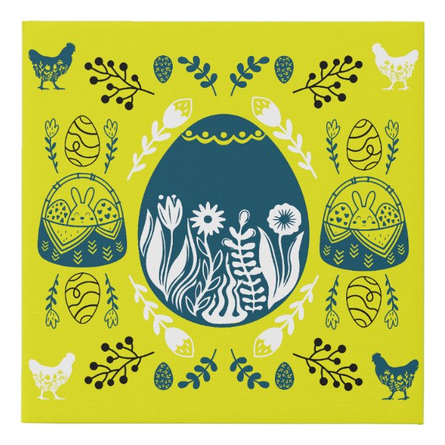 Easter April Holiday Faux Canvas Print (Front)
