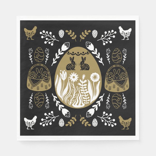 Easter April Holiday Gift Napkins (Front)
