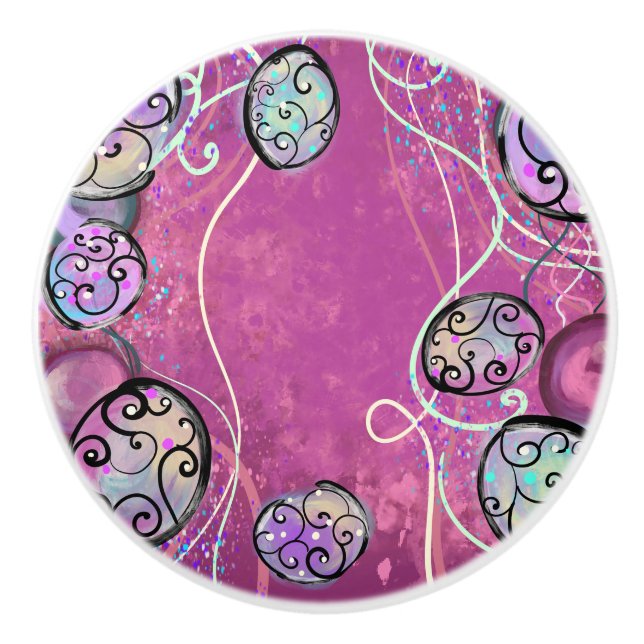 EASTER ART    CERAMIC KNOB (Front)