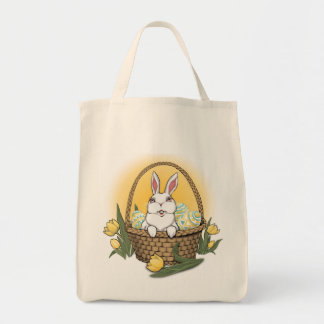 Easter Art Tote Bag Easter Bunny Art Shopping Bag